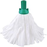 Avern Big White Push Socket Mop Heads 10 Pack Green Super Absorbent Heavy Duty view 4