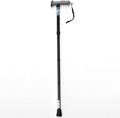 Drive DeVilbiss Folding Walking Stick Gel Grip Black Adjustable 82.5-92.5 cm