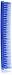 Denman 3 Row Comb Metallic Blue
