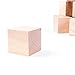 Unfinished Wood Blocks Cubes for Arts & Crafts Toy Projects, Mini Baby Size Puzzle Making Set (24 Pieces)