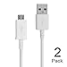 Travel Smartphone Charging Kit in White - Includes 1 High Speed Charging, & 1 Wall Adapter - Premium Charging, Syncing & Data Transfer Cord for Android Cell Phones