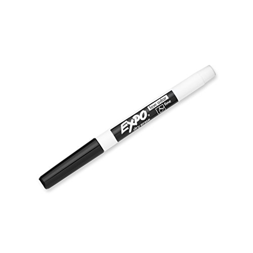 EXPO Fine Point Dry Erase Markers, Black, 4-Pack - Image 2