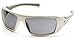 Pyramex Goliath Safety Eyewear, White Frame, Gray Lens