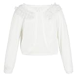 Girls Cardigan - Long Sleeve Beloro Flower Girls Shrug 2-7 Years By ICSTH