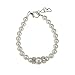 Crystal Dream Elegant Sterling Silver Roundels with European White Simulated Pearls Keepsake Baby Girl Bracelet (B131)