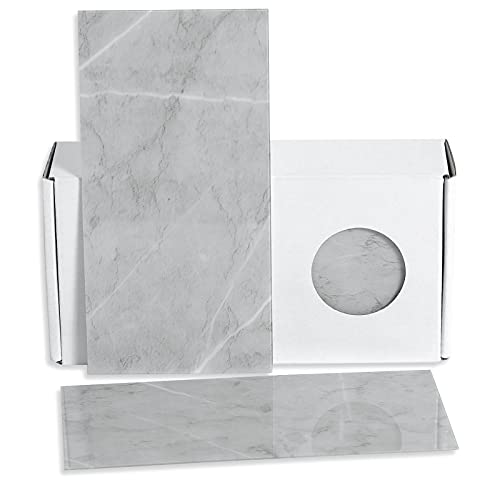 BeNice Stick on Subway Tiles for Kitchen Tile Stickers,Self Adhesive Bathroom Panels for Walls Waterproof Marble Tiles(23pcs,Grey)