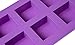 6 Cavity Square Handmade Soap Cake DIY Mold Silicone Mould for Homemade Craft