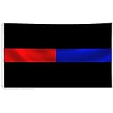 Thin Red Line and Thin Blue Line Combination Flag - 3 x 5 Foot Flag with Grommets