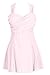 Wantdo Women's Crossover Solid Swimdress Skirted Bottom Swimsuit