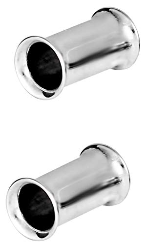 Forbidden Body Jewelry Ear Gauges, Ear Tunnels, Tunnels For Ears, Surgical Steel Mirror Finish Double Flared Tunnel Plug Earrings