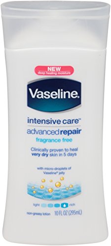 Vaseline Intensive Care Lotion Advanced Repair 10 Ounce Fragrance-Free (295ml) (2 Pack)