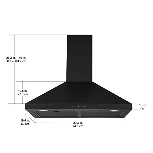 Ancona AN1570 30” 440 CFM Convertible Wall Mount Pyramid Range Hood in
