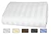 AMERICAN PILLOWCASE 100% Long Staple Cotton Luxury Striped 540 Thread Count Flat Sheet - King/California King, White