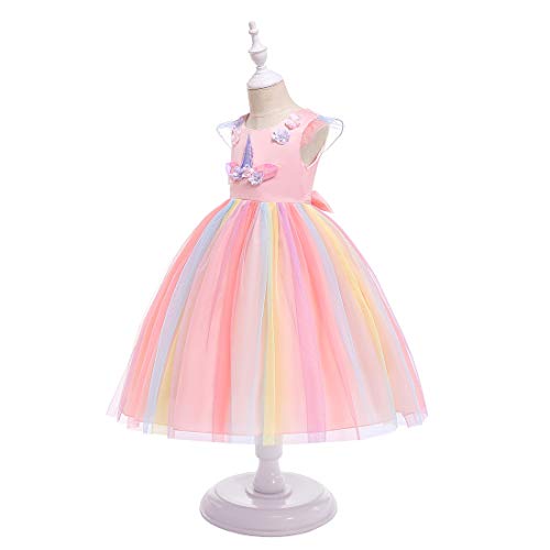Bmeigo Meisjes Prinses Jurk Haarband Kostuum Luxe Kleding Prestatie Verjaardag Party Carnaval Verkleedkleding 3-9Y - Afbeelding 4