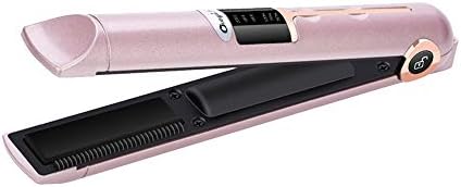 Wireless USB Rechargeable Flat Iron Mini 2 in1 Portable LED Digital Hair Straightener Curler with 2600mAh Power Bank Function