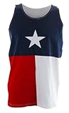 Texas Flag Men's Muscle Shirt Tank Top - White / Blue / Red