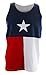 Texas Flag Men's Muscle Shirt Tank Top - White / Blue / Red