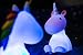 Dhink Unicorn Night Light for Kids Bedroom Rechargeable Battery with Timer Dimmable (Rainbow)