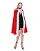 Quesera Women's Christmas Cloak Deluxe Velvet Mrs. Santa Claus Costume Santa Cape Xmas Costumes Hooded Red Christmas Robe, Adult Size (59.1 inches)