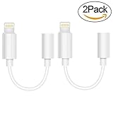 (2-PACK) iPhone 7/7 plus Adapter, Maserus lightning to 3.5mm headphone jack adapter cable for iPhone 7/7 Plus and more (iOS 10) (White accessories