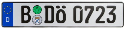German Euro Plate with Registration Seals - Euro (EU) Style - Random Characters