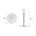 Craftdady 500Pcs Stainless Steel Earring Posts 8mm Flat Pad Blank Tray Stud Earrings for Earring Jewelry Making