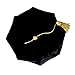 Fristaden Graduation American Doctoral Tam, Black Velvet 8-Sided Doctoral Cap with a Gold Tassel, Men and Women Hat Sizes XS-XL