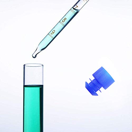 UPlama 50 Pack Clear Plastic Test Tubes with Blue Caps,16x100mm Test Tube Holder Set with Caps and 1 Pack Orange Plastic Test Tube Rack for Science Experiment Party Decoration Birthday Party