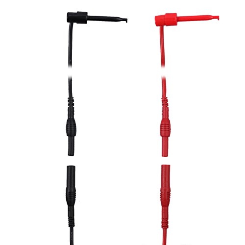 AUTOUTLET 8PCS Professional Multimeter Electronic Test Lead Kit, Multimeter Accessory Kit 2 PVC Lead Extensions + 2 Heavy Duty Test Probe + 2 Plunger Mini-hooks + 2 Alligator Clips CAT III 1000V, 10A