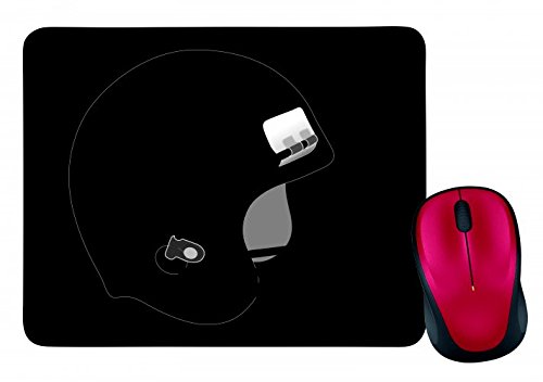 Mauspad 'HELM- EISHOCKEY- BAUARBEITERHELM- FUßBALL- AUSRÜSTUNG- SCHUTZ- SPORT' in Schwarz | Mousepad - Mausmatte - Computer P