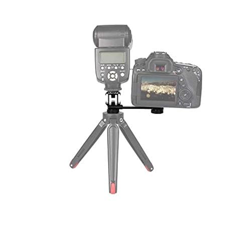 Triple Cold Shoe Mount Gimbal Extension Bracket, Microphone Led