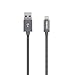 Kanex Apple Certified Premium Lightning to USB Cable with DuraBraid Fiber 9.9 feet (3 Meters)-Space Gray