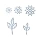 Whitelotous 5pcs Flower Leaves Cutting Dies Handmade DIY Stencils Template Embossing for Card Scrapbooking Craft