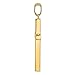 14K Yellow Gold High Polish Finish Plain Cross Pendant