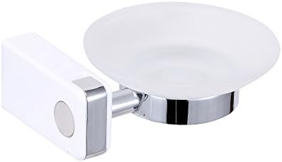 CROWN 2 in 1 Soap Dish Soap Holder with Retractable Hook for Towel Wall Mount, Chrome Copper &amp; ABS F3007