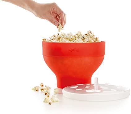Lékué Recipiente para cocinar Palomitas, Rojo, 20 cm