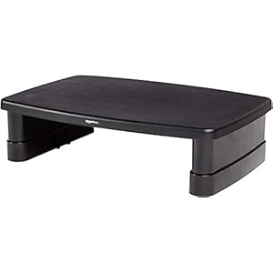 Amazon Basics Adjustable Computer Monitor Riser Desk Stand