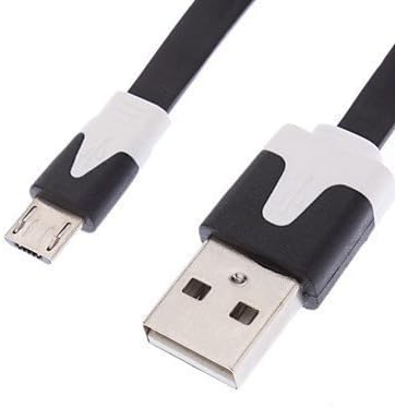 TheTransporter (3 Metre Meter, Black) 1M 2M 3M Noodle Micro USB Flat Data Sync Charger Charging Cable For Sony Playstation 4 PS4 Also For Microsoft Xbox One Controller Pad Samsung HTC Xperia Blackberry