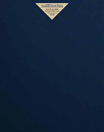 45 Dark Blue Linen 80# Cover Paper Sheets - 11
