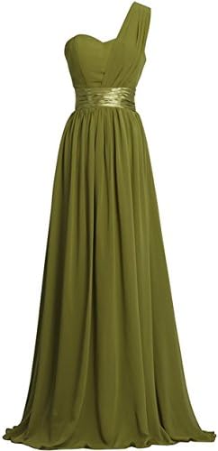 Time Dresses Women's Chiffon One Shoulder Bridesmaids Dresses