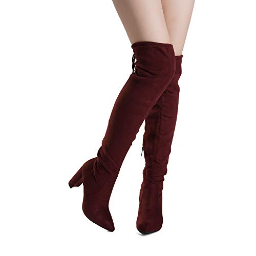 DREAM-PAIRS-Womens-Thigh-High-Fashion-Boots-Over-The-Knee-Block-Heel-Boots