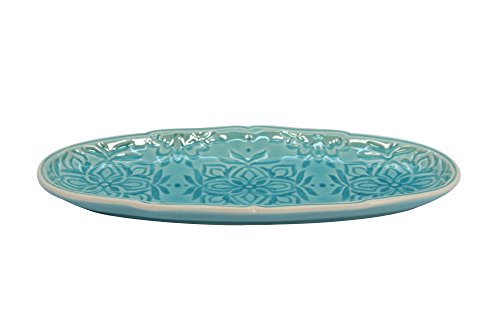 Gisela-Graham-Blue-Stoneware-Mosaic-Slim-Decorative-Dish