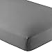 Bare Home Fitted Bottom Sheet Full Size - Premium 1800 Microfiber - Ultra-Soft Hotel Luxury - Deep Pocket - Durable and Long Lasting (Full, Grey)