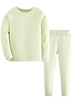 ASHERANGEL Kid Boys Solid Long Thermal Underwear Set 100% Cotton Pajamas
