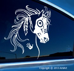 Download Horse Decal War Horse Equestrian I Love My Horse Native American Tribal Horse Bumper Sticker Decal PSD Mockup Templates