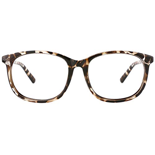 Slocyclub Unisex Oversized Eyeglasses Frame Non-prescription Glasses Round Clear Lens Eyeglasses