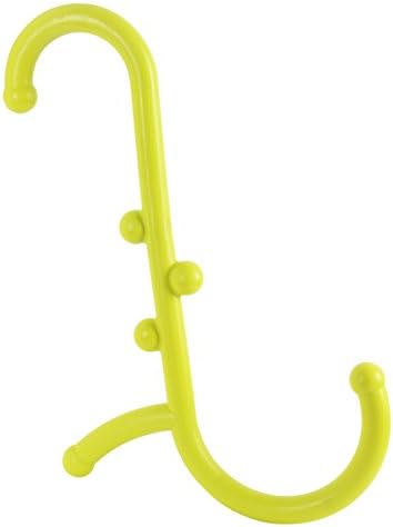 Self Massage Tool Teapround S-hook Massager Hand Held Therapy Massaging Stick Sports Portable Massager Hook for Body, Neck, Shoulder, Leg, Back,Plastic Yellow Massage Tool