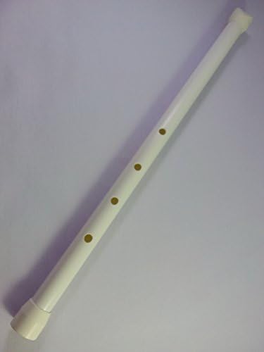 PVC Shakuhachi Japanese Flute 1.8 in D (White Pure)