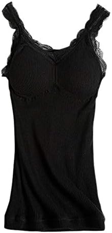 キャミソール レディース インナー タンクトップ レース カップ付き 発熱インナー 無地 シンプル 防寒 裏起毛 暖かい