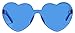 RTBOFY Dark Blue Heart Sunglasses for Fashion Party Queen Style, Rimless Heart Shaped Sunglasses for Women Party Favor